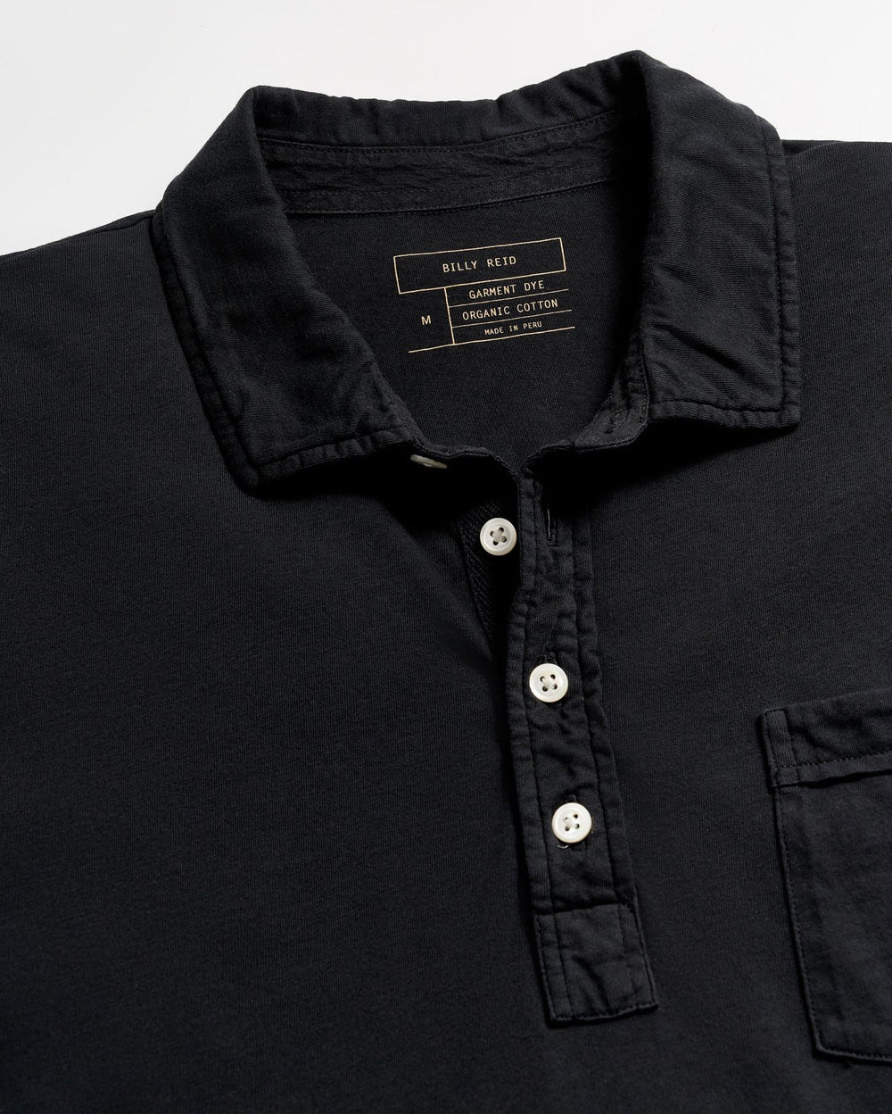 Men Long Sleeve Pensacola Polo Black | Billy Reid Polos, Tees &amp; Henleys