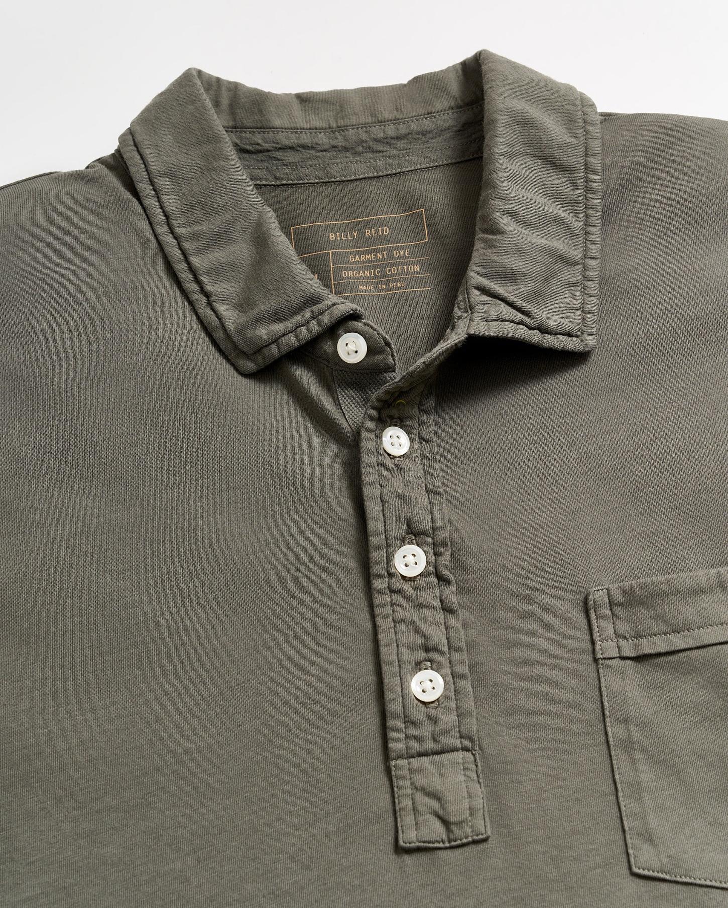 Men Long Sleeve Pensacola Polo Washed Grey | Billy Reid Polos, Tees &amp; Henleys