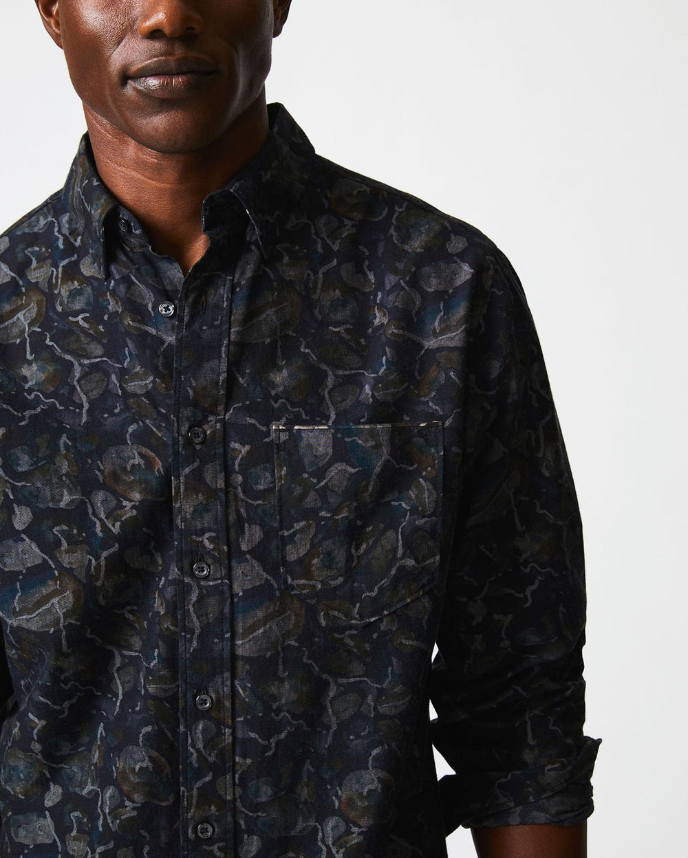 Men Low Tide Msl 1-Pocket Shirt Carbon Blue | Billy Reid Shirting
