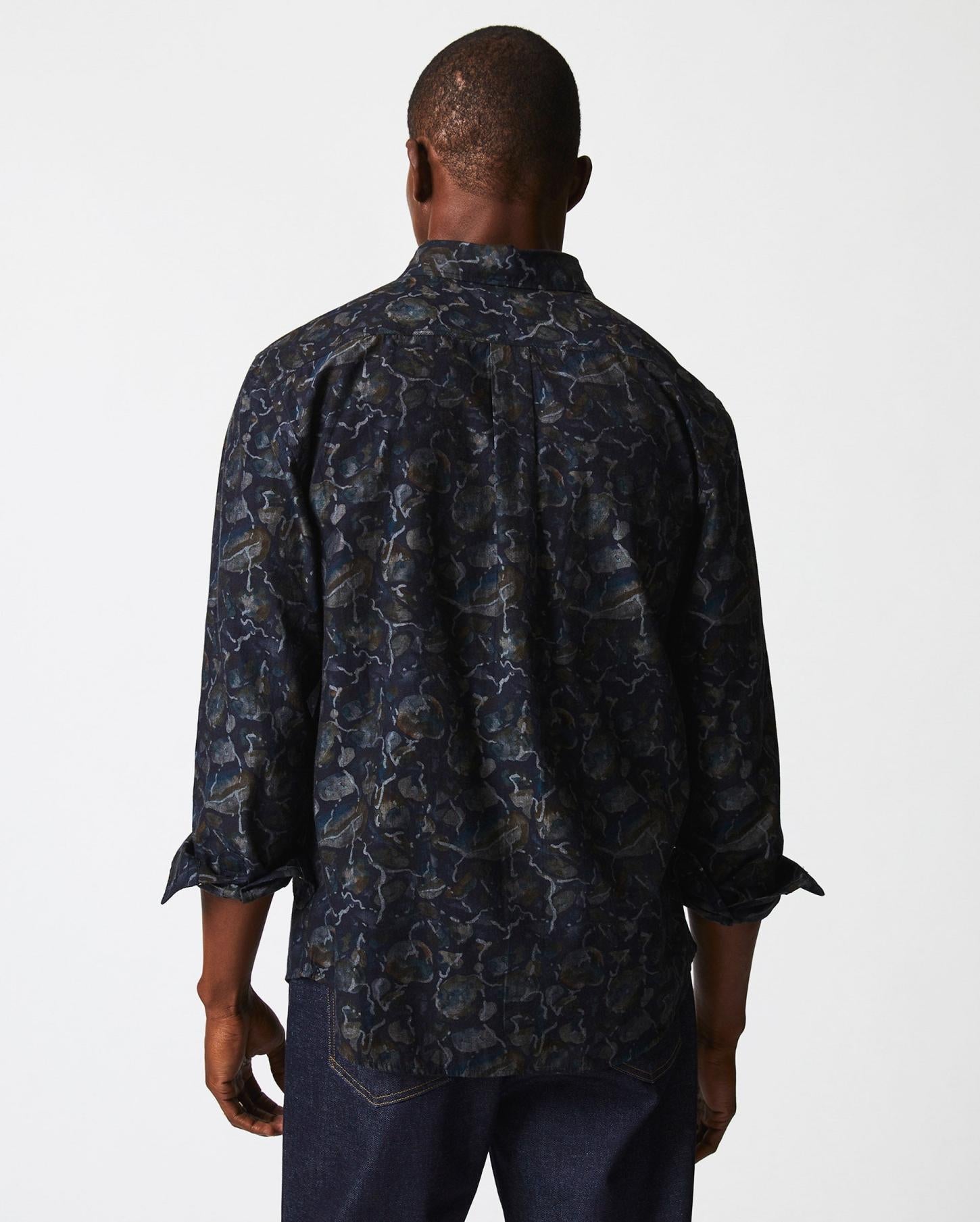 Men Low Tide Msl 1-Pocket Shirt Carbon Blue | Billy Reid Shirting