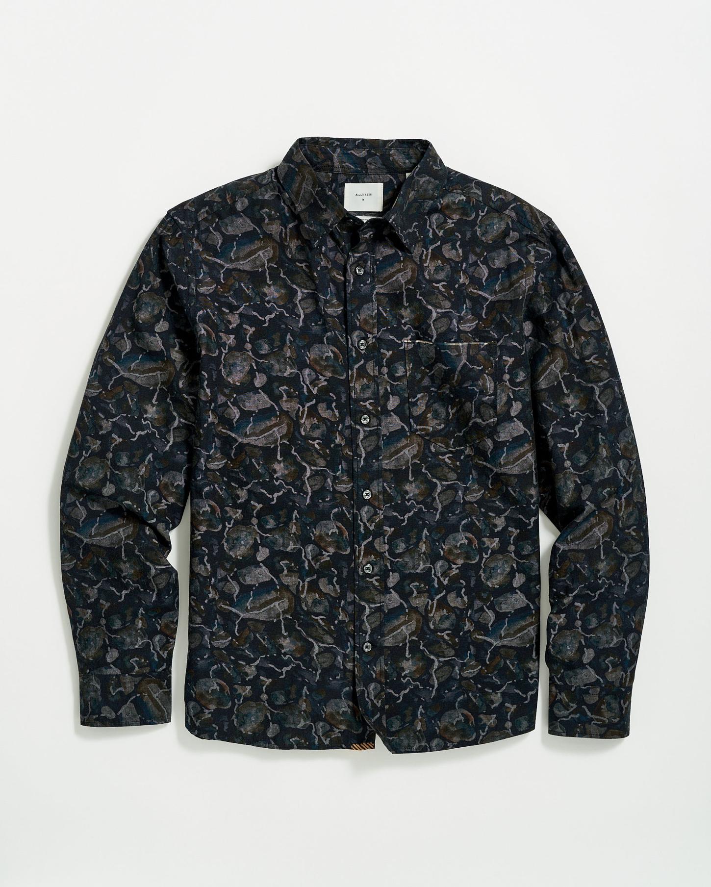 Men Low Tide Msl 1-Pocket Shirt Carbon Blue | Billy Reid Shirting