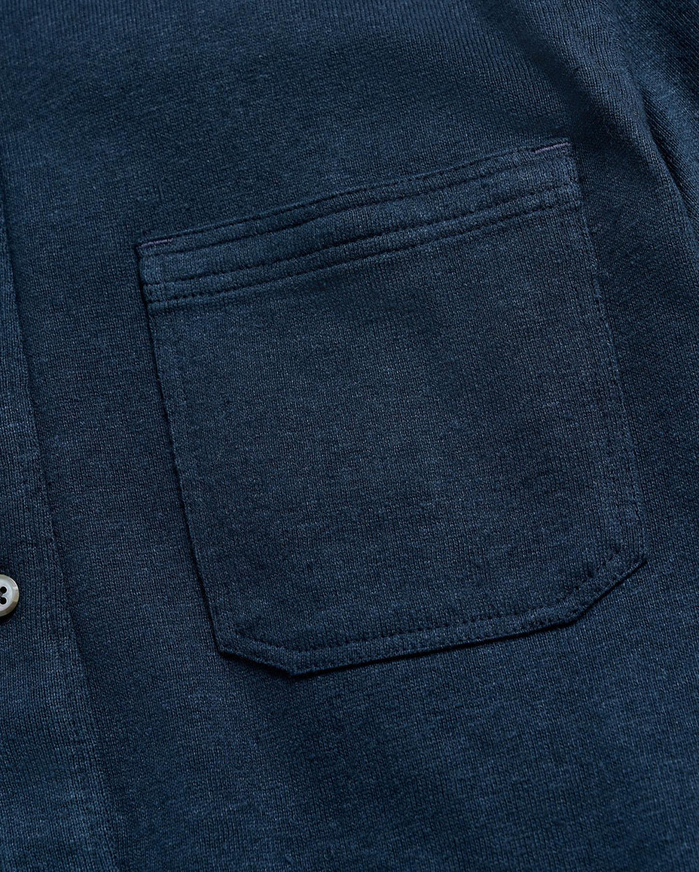 Men L/S Hemp Cotton Knit Shirt Carbon Blue | Billy Reid Shirting