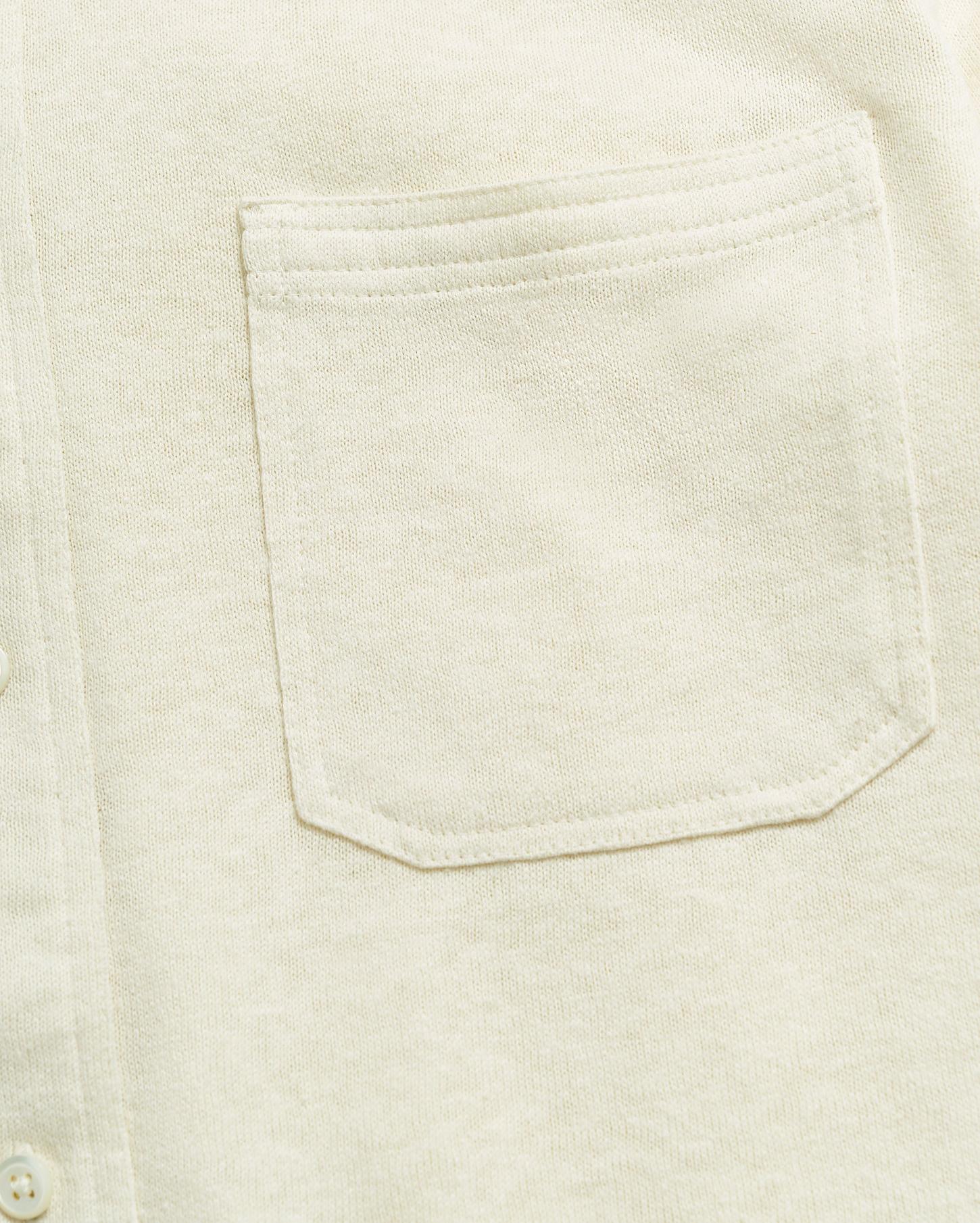 Men L/S Hemp Cotton Knit Shirt Tinted White | Billy Reid Shirting