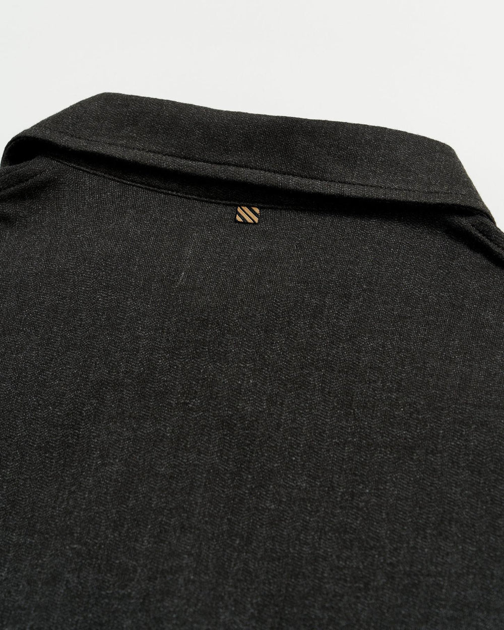 Men L/S Herringbone Polo Jet Black | Billy Reid Polos, Tees &amp; Henleys