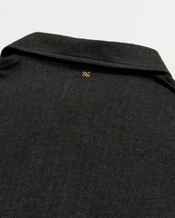 Men L/S Herringbone Polo Jet Black | Billy Reid Polos, Tees &amp; Henleys