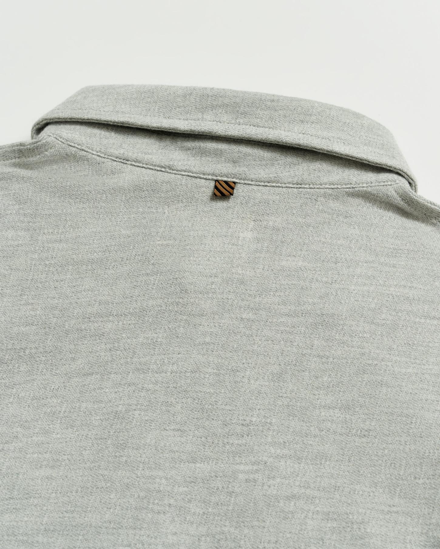 Men L/S Herringbone Polo Light Grey | Billy Reid Polos, Tees &amp; Henleys
