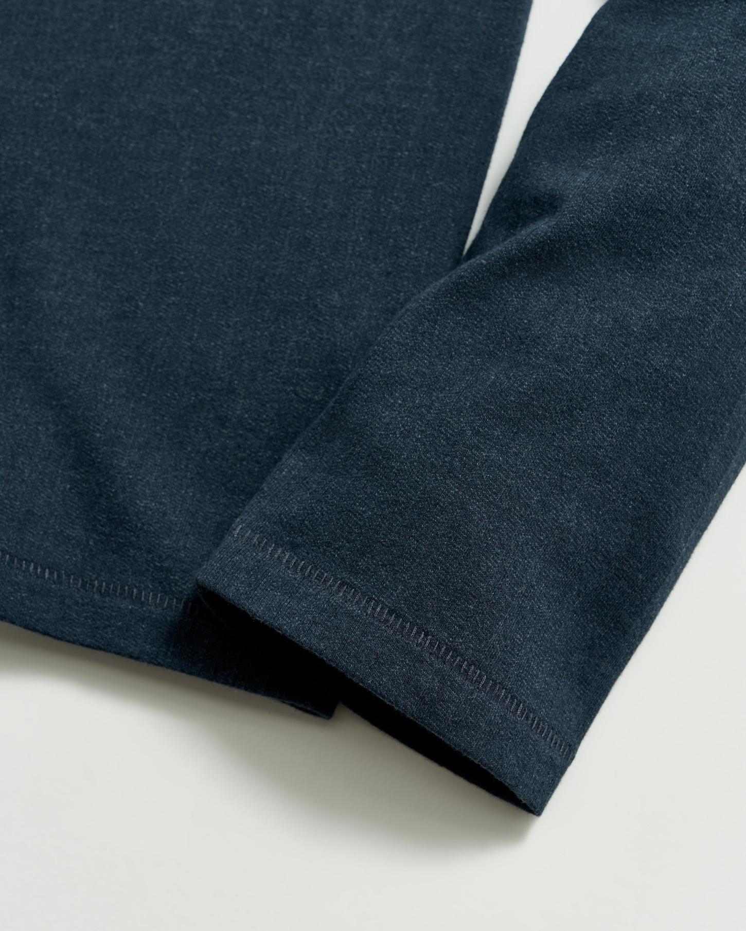 Men L/S Herringbone Polo Navy | Billy Reid Polos, Tees &amp; Henleys
