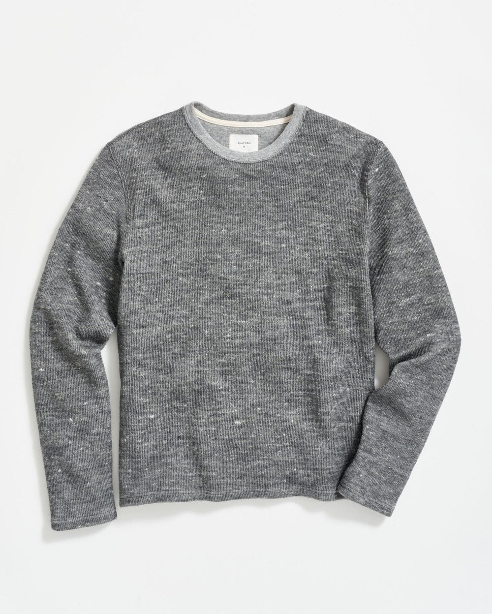 Men L/S Rib Tee Heather Grey | Billy Reid Polos, Tees &amp; Henleys