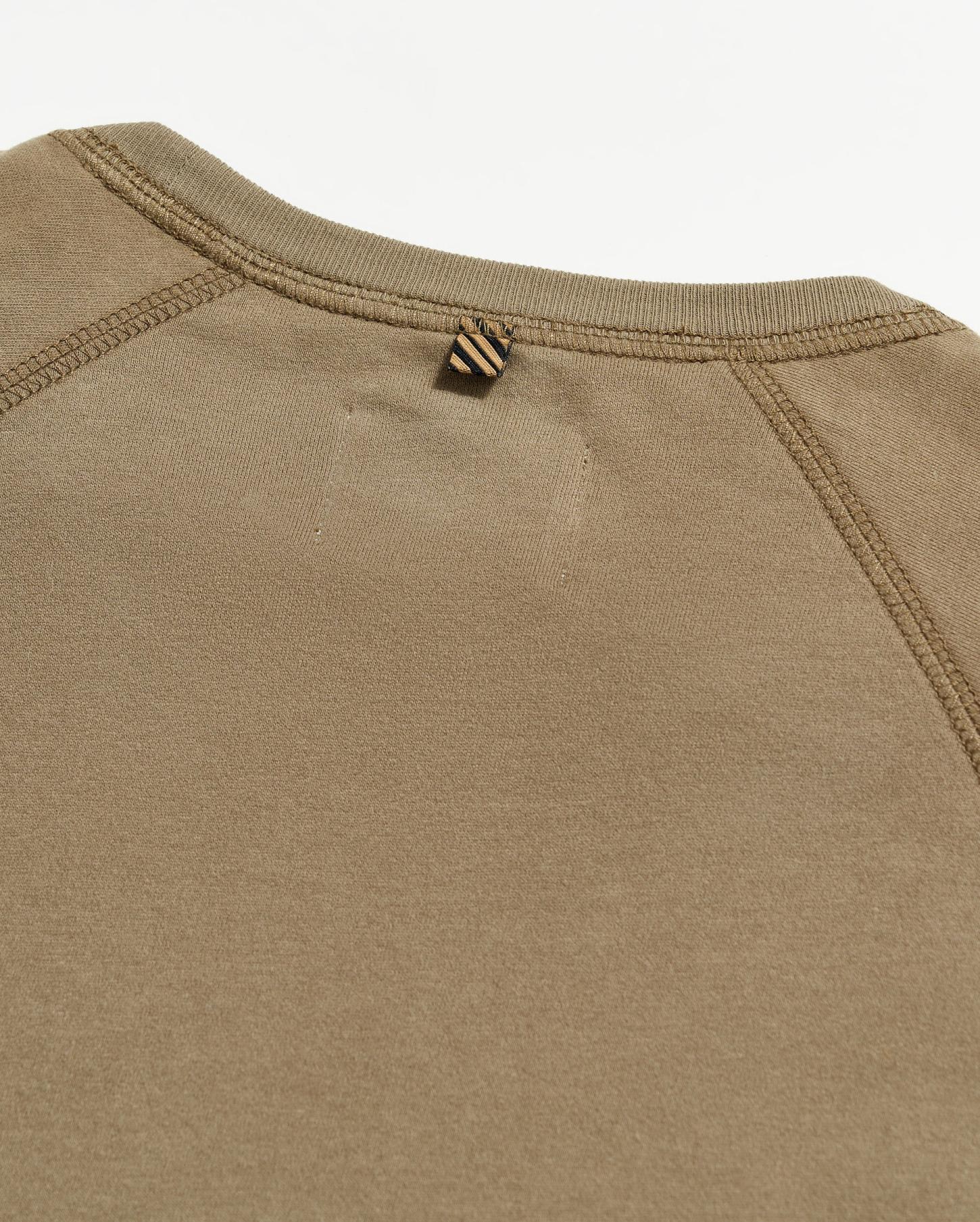 Men L/S Sueded Cotton Crew Moss Green | Billy Reid Sweaters &amp; Sweatshirts