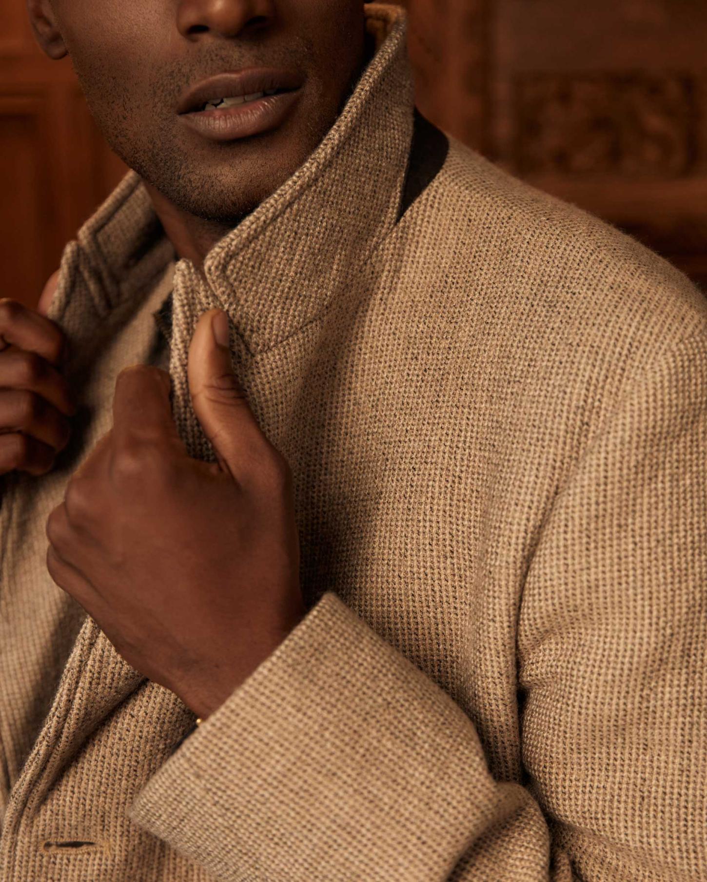 Men Luxury Bond Peacoat Charcoal/tan | Billy Reid Jackets &amp; Outerwear