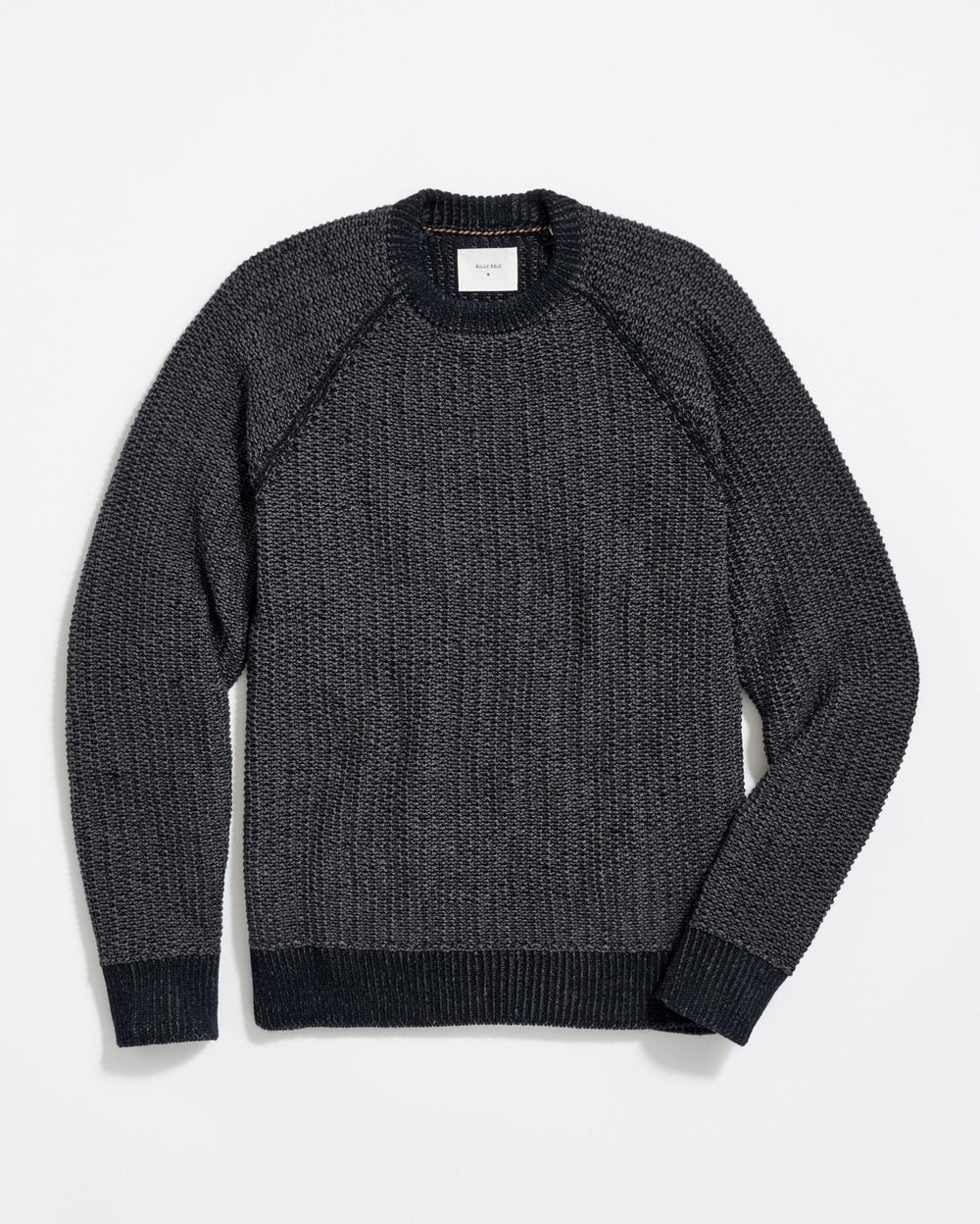 Men Marled Crewneck Sweater Black | Billy Reid Sweaters &amp; Sweatshirts