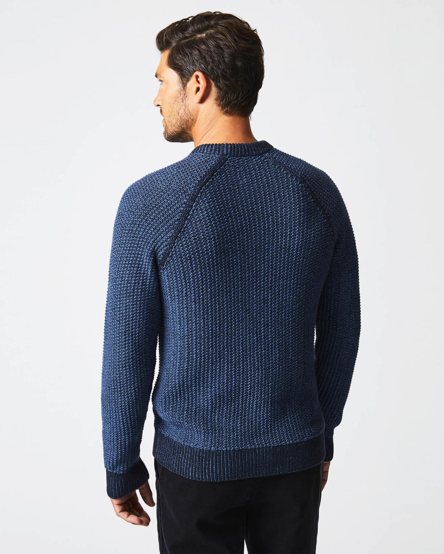 Men Marled Crewneck Sweater Carbon Blue | Billy Reid Sweaters &amp; Sweatshirts