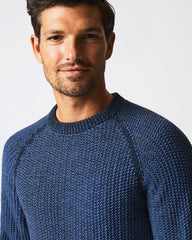 Men Marled Crewneck Sweater Carbon Blue | Billy Reid Sweaters &amp; Sweatshirts