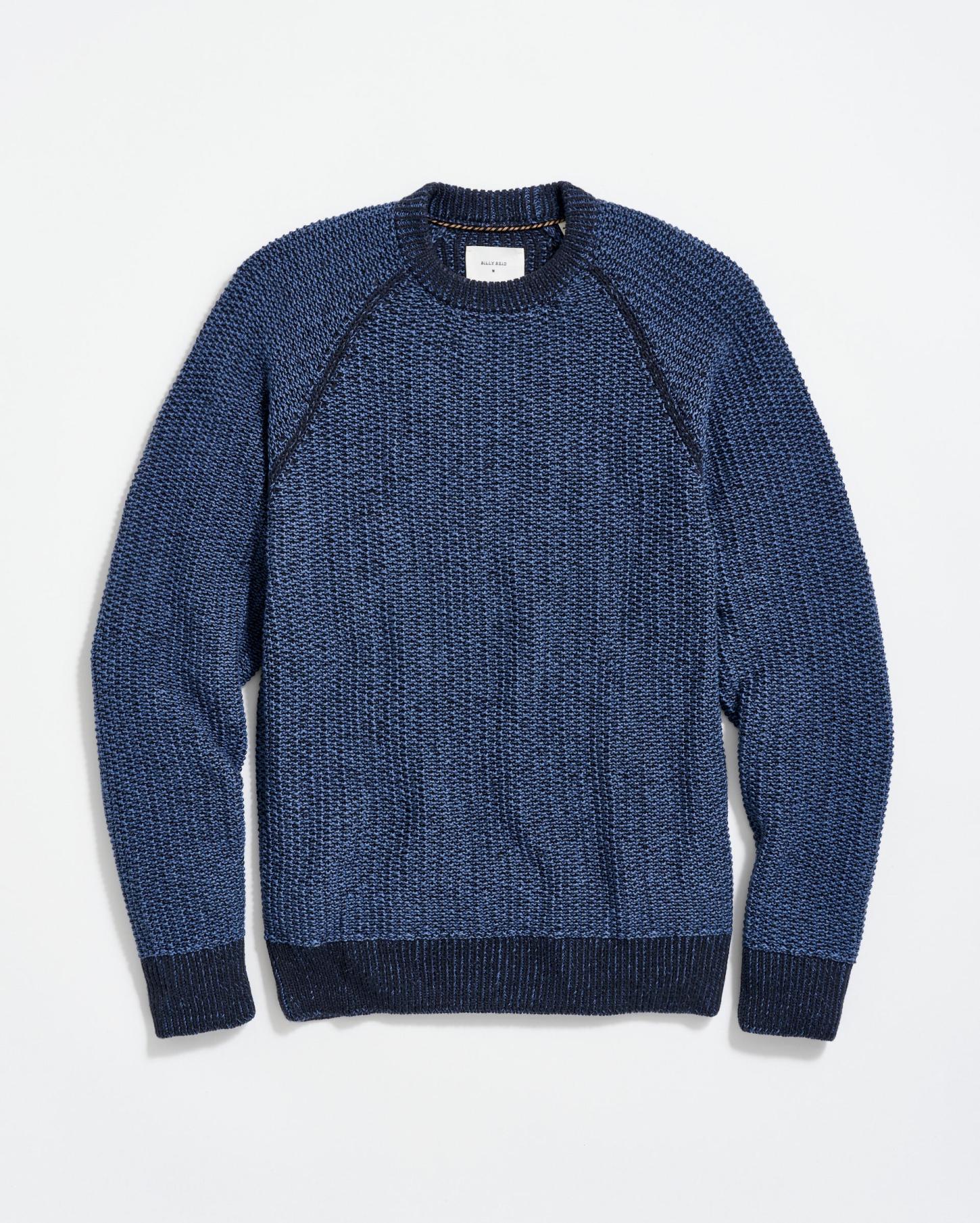 Men Marled Crewneck Sweater Carbon Blue | Billy Reid Sweaters &amp; Sweatshirts