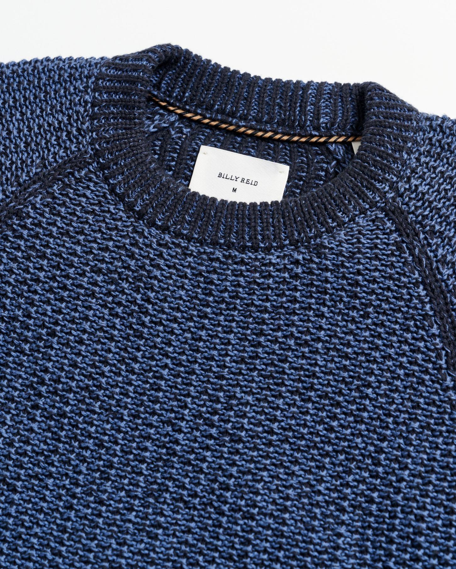 Men Marled Crewneck Sweater Carbon Blue | Billy Reid Sweaters &amp; Sweatshirts