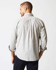 Men Melange Check Tuscumbia Shirt Light Gray/yellow | Billy Reid Shirting