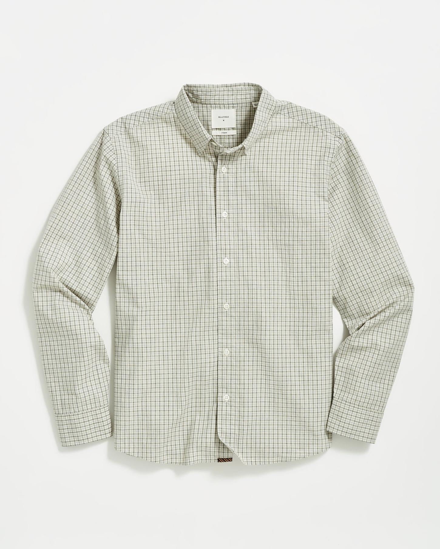 Men Melange Check Tuscumbia Shirt Light Gray/yellow | Billy Reid Shirting