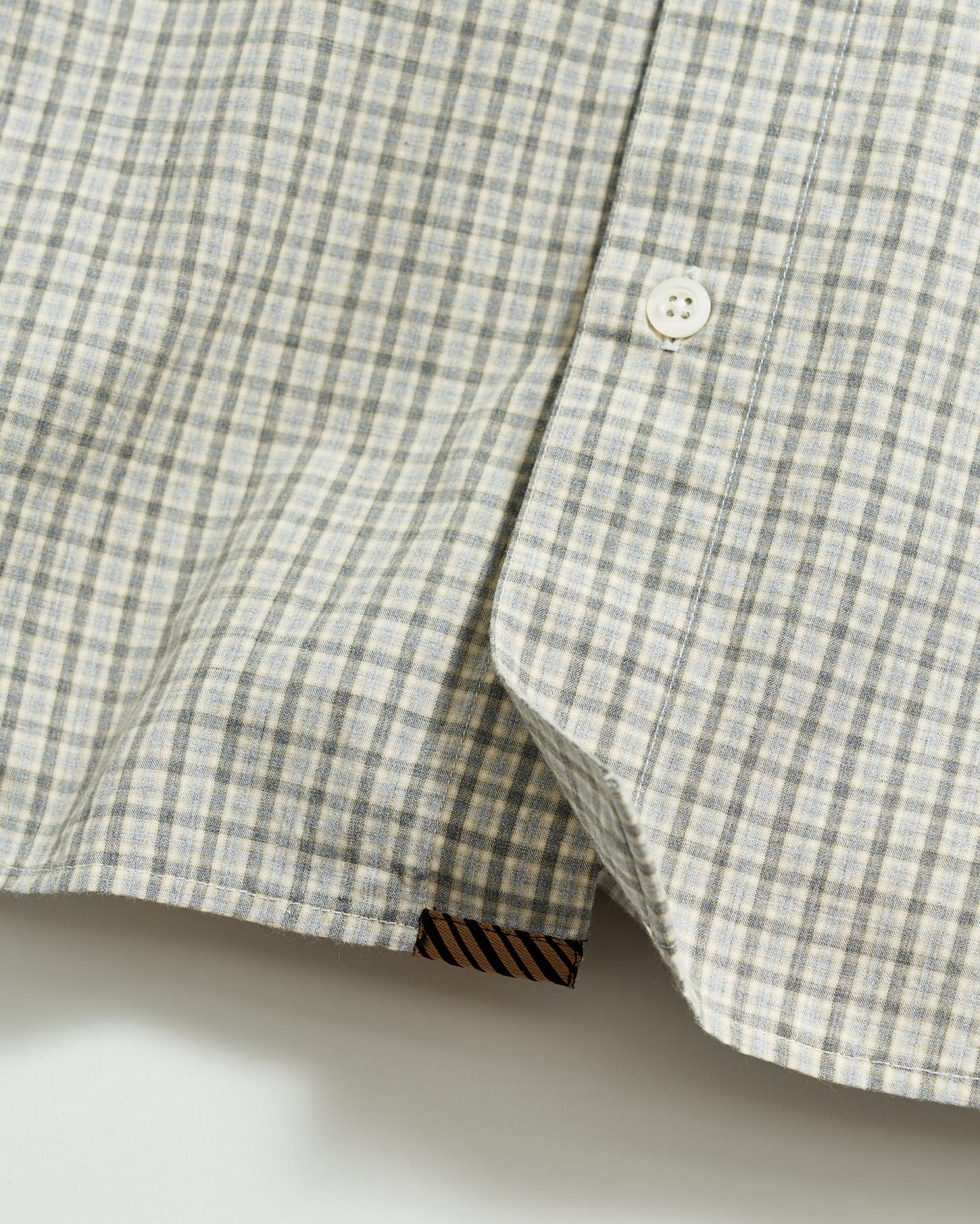 Men Melange Check Tuscumbia Shirt Light Gray/yellow | Billy Reid Shirting