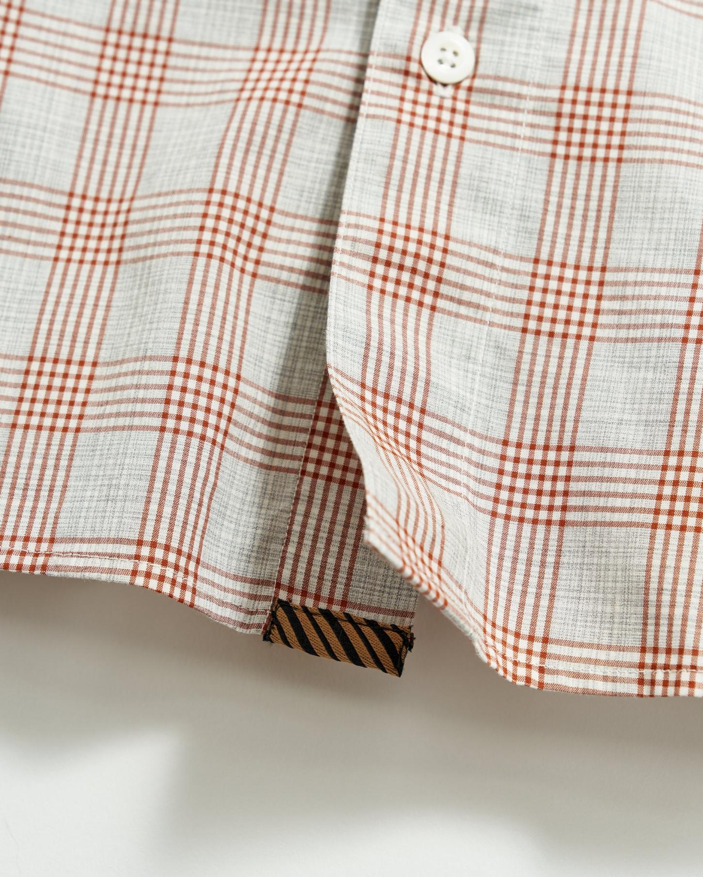 Men Melange Grid Plaid Tuscumbia Shirt Hidden Bd Grey/ginger | Billy Reid Shirting