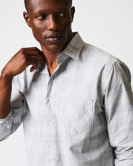 Men Melange Plaid John T Shirt Grey | Billy Reid Shirting