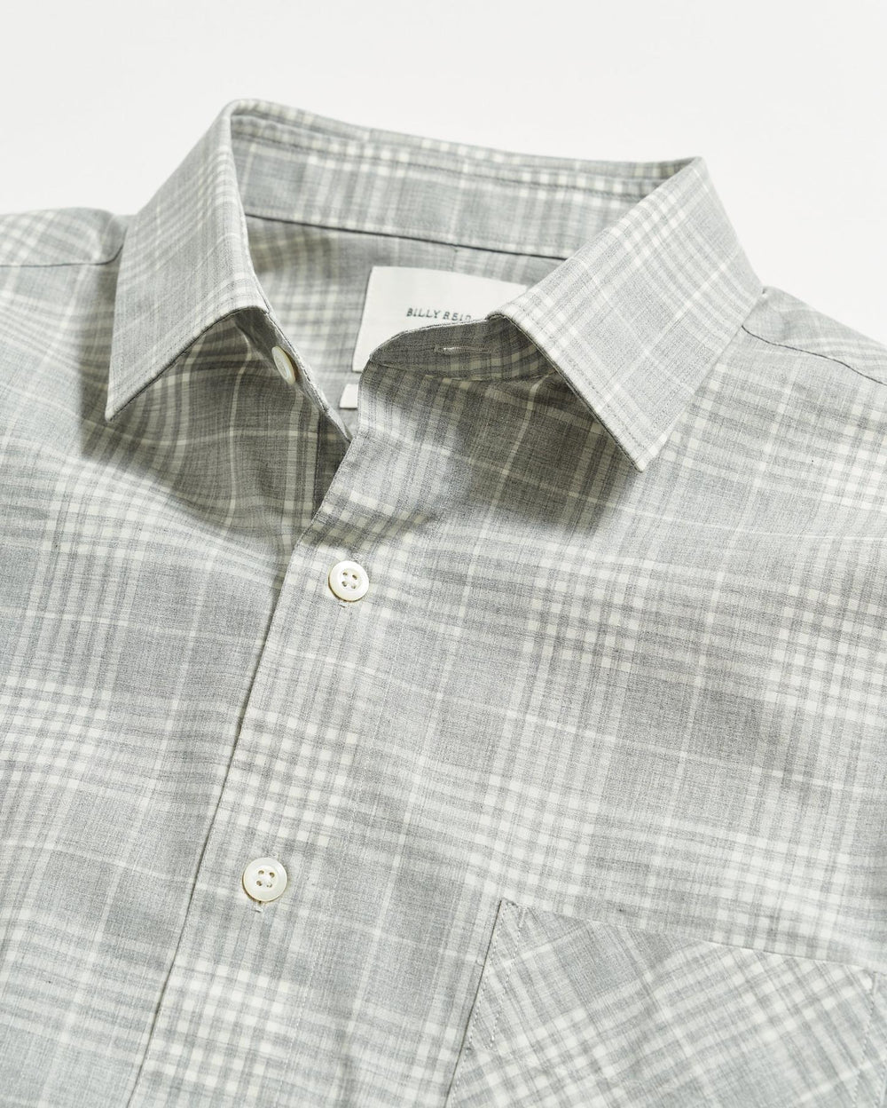 Men Melange Plaid John T Shirt Grey | Billy Reid Shirting