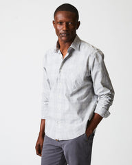 Men Melange Plaid John T Shirt Grey | Billy Reid Shirting
