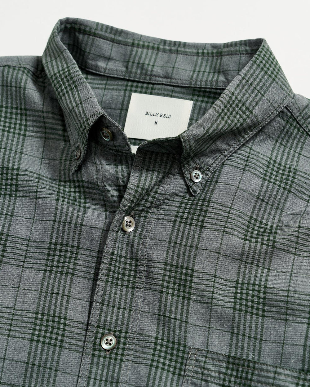Men Melange Plaid Tuscumbia Shirt Bd Charcoal/green | Billy Reid Shirting