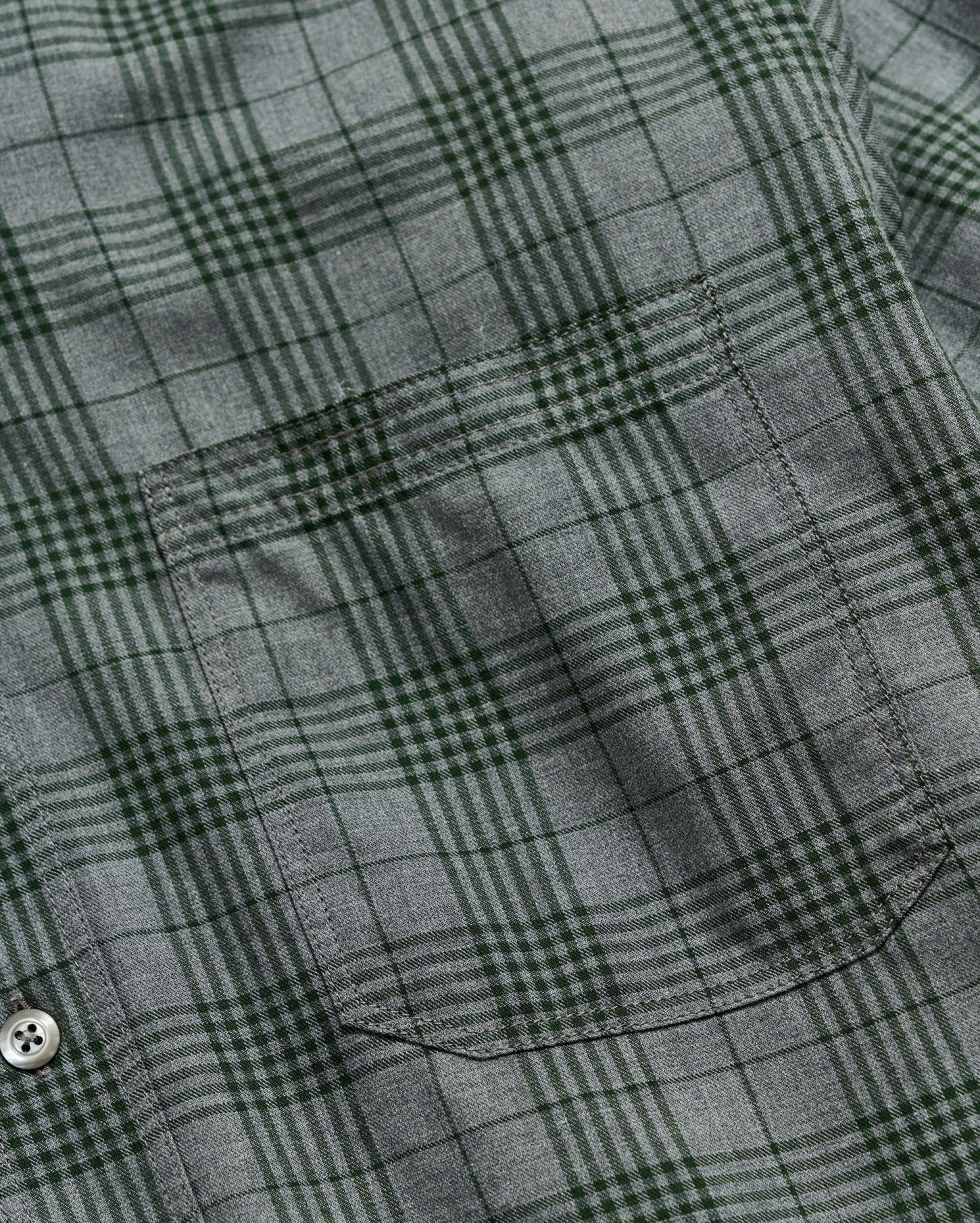Men Melange Plaid Tuscumbia Shirt Bd Charcoal/green | Billy Reid Shirting