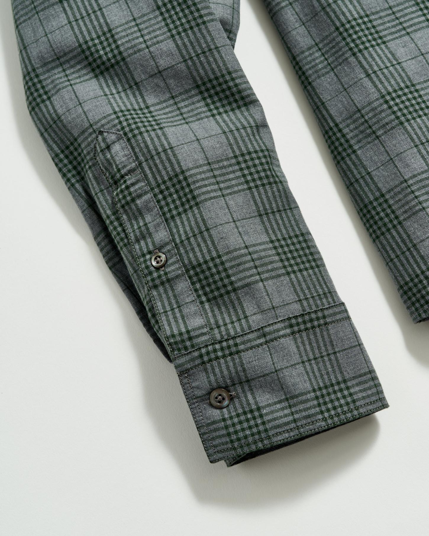 Men Melange Plaid Tuscumbia Shirt Bd Charcoal/green | Billy Reid Shirting