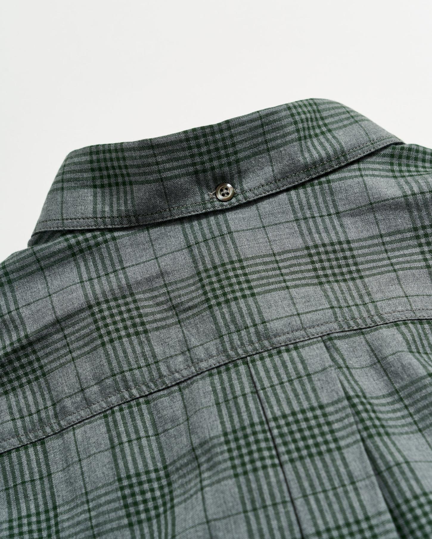 Men Melange Plaid Tuscumbia Shirt Bd Charcoal/green | Billy Reid Shirting