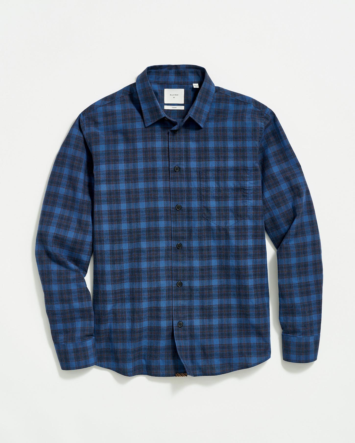 Men Melange Shadow Plaid Tuscumbia Shirt Blue/red | Billy Reid Shirting