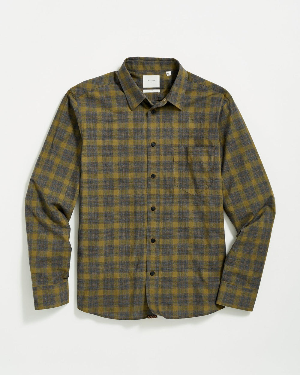 Men Melange Shadow Plaid Tuscumbia Shirt Grey/olive | Billy Reid Shirting