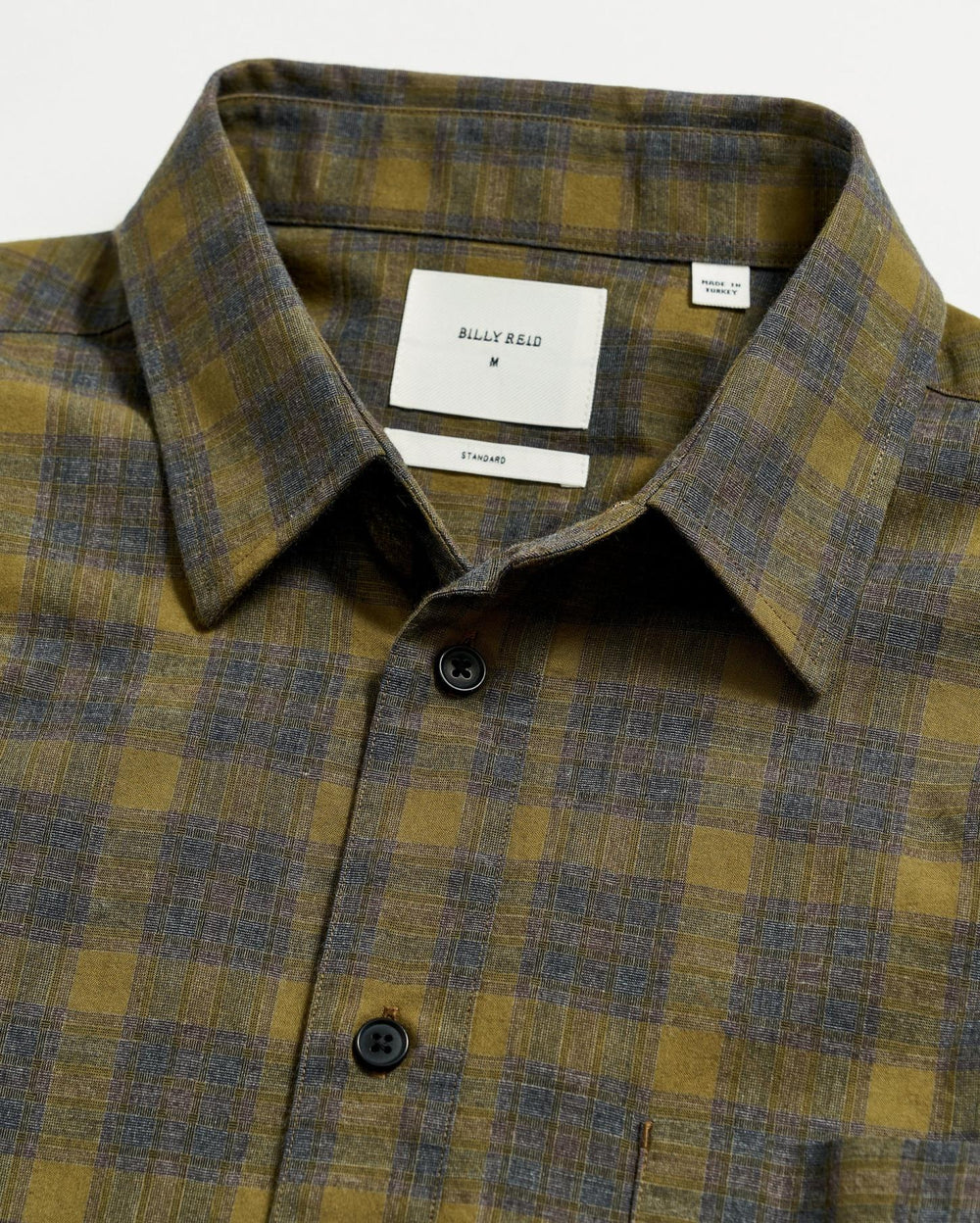 Men Melange Shadow Plaid Tuscumbia Shirt Grey/olive | Billy Reid Shirting