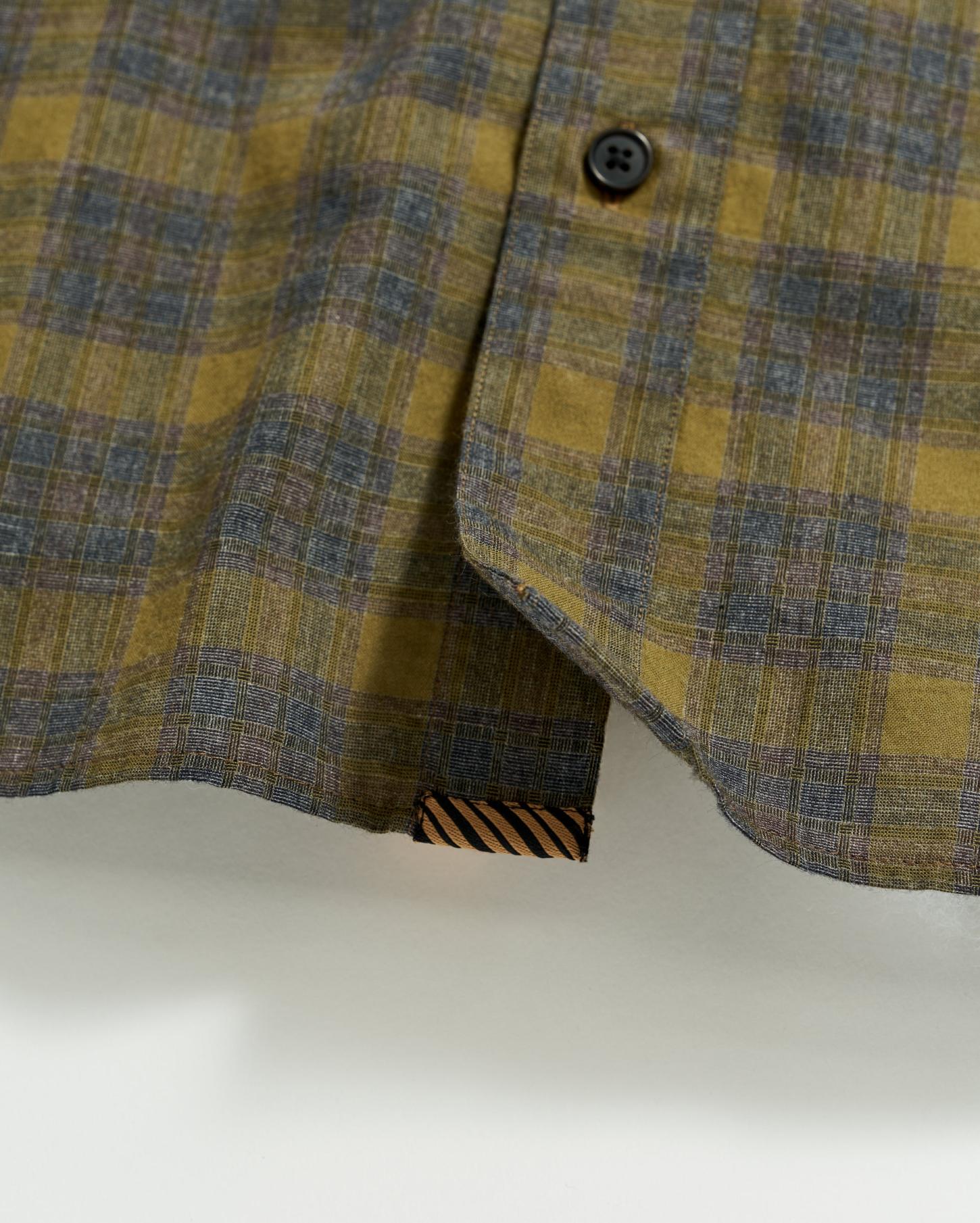 Men Melange Shadow Plaid Tuscumbia Shirt Grey/olive | Billy Reid Shirting