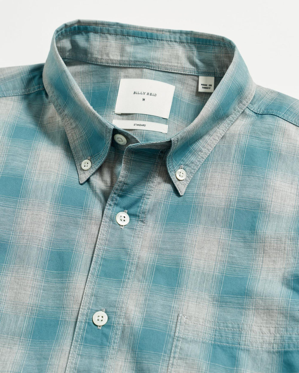 Men Melange Shadow Plaid Tuscumbia Shirt Grey/smoke Blue | Billy Reid Shirting