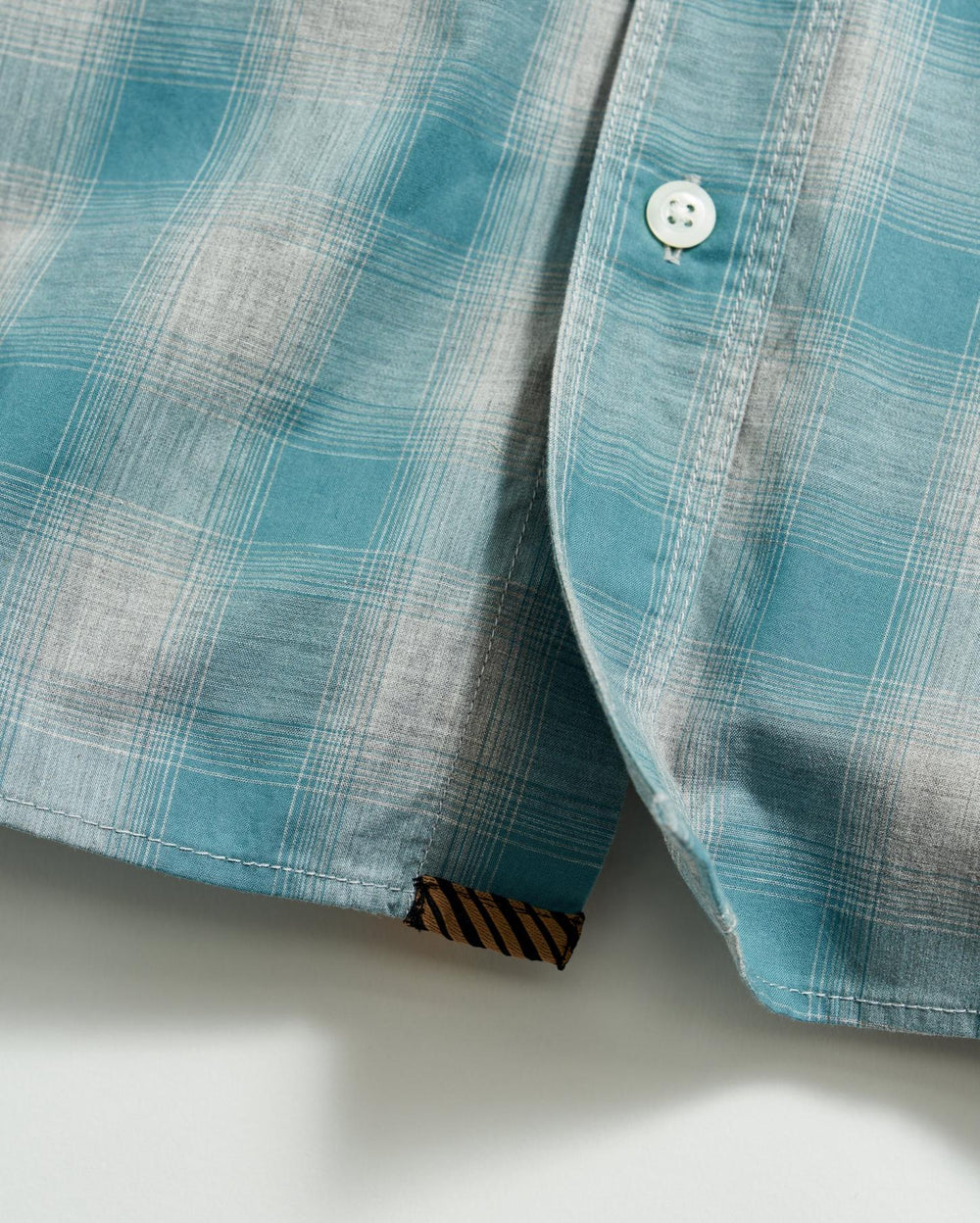 Men Melange Shadow Plaid Tuscumbia Shirt Grey/smoke Blue | Billy Reid Shirting
