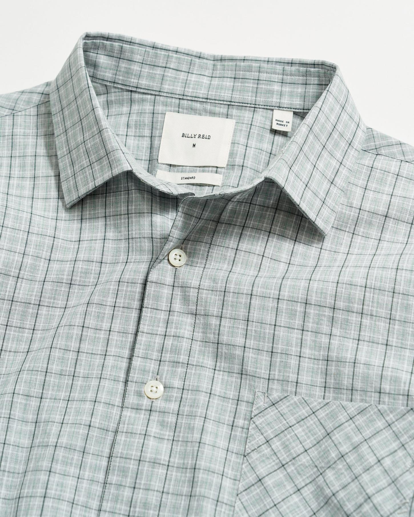 Men Melange Window Plaid John T Shirt Grey/multi | Billy Reid Shirting