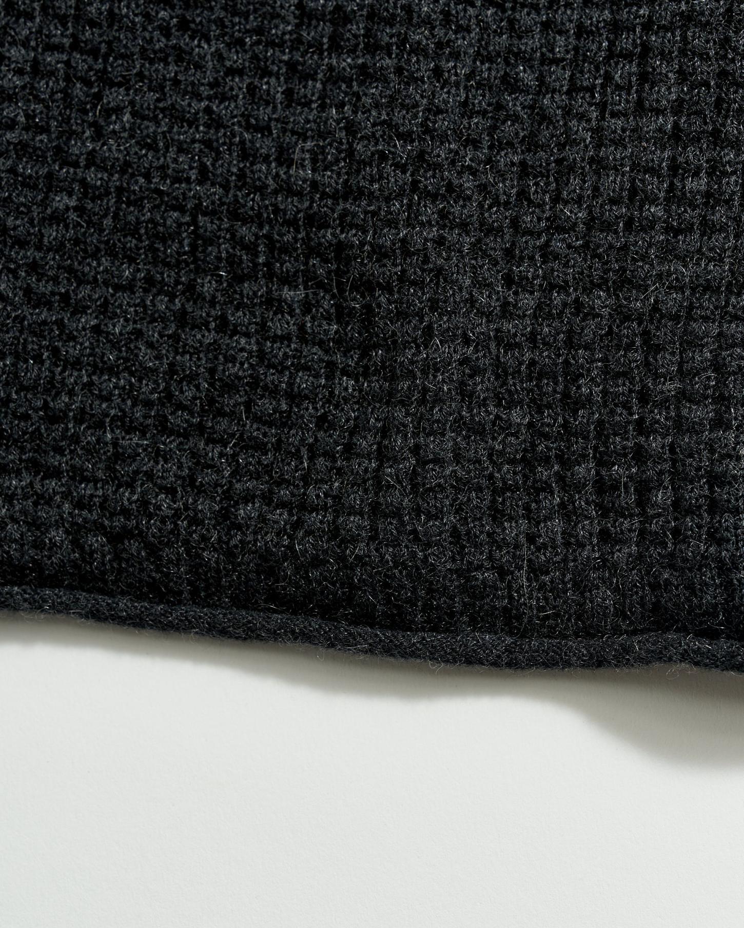 Men Mini Waffle Crew Charcoal | Billy Reid Sweaters &amp; Sweatshirts