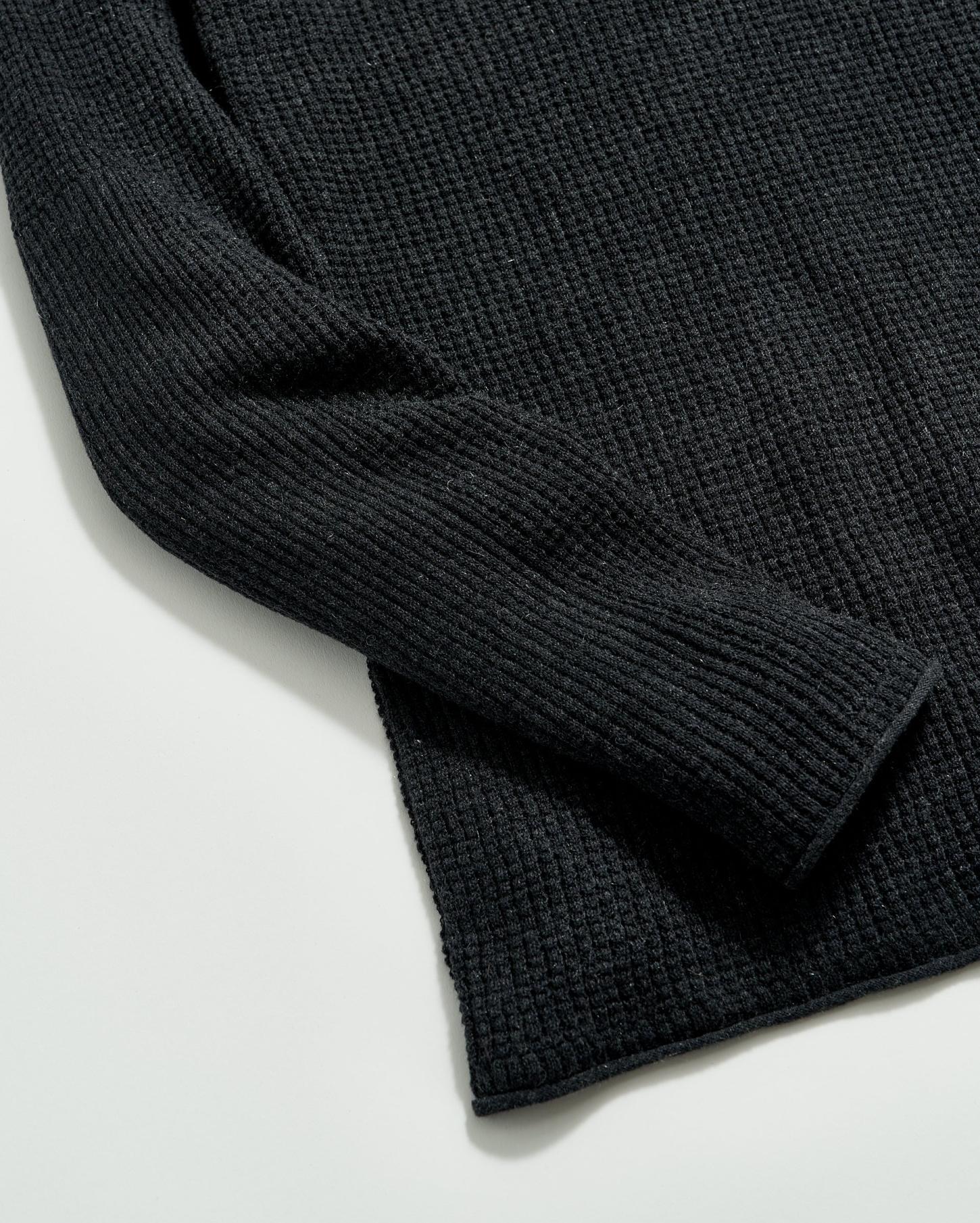 Men Mini Waffle Crew Charcoal | Billy Reid Sweaters &amp; Sweatshirts