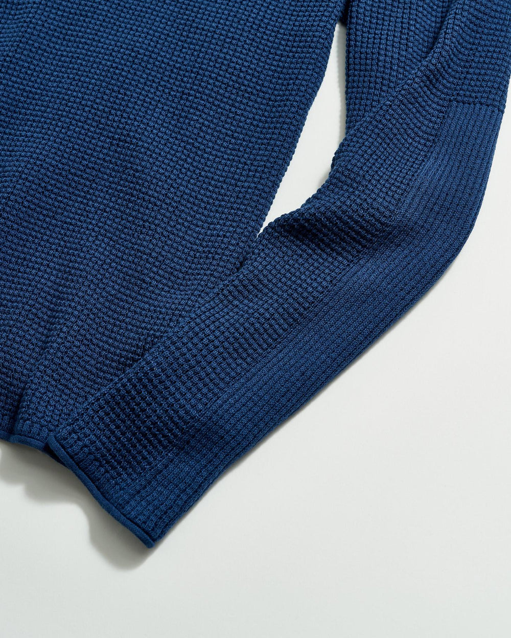 Men Mini Waffle Crew Denim Blue | Billy Reid Sweaters &amp; Sweatshirts