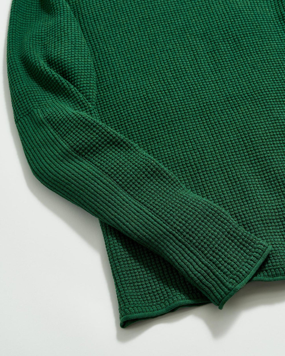 Men Mini Waffle Crew Emerald | Billy Reid Sweaters &amp; Sweatshirts