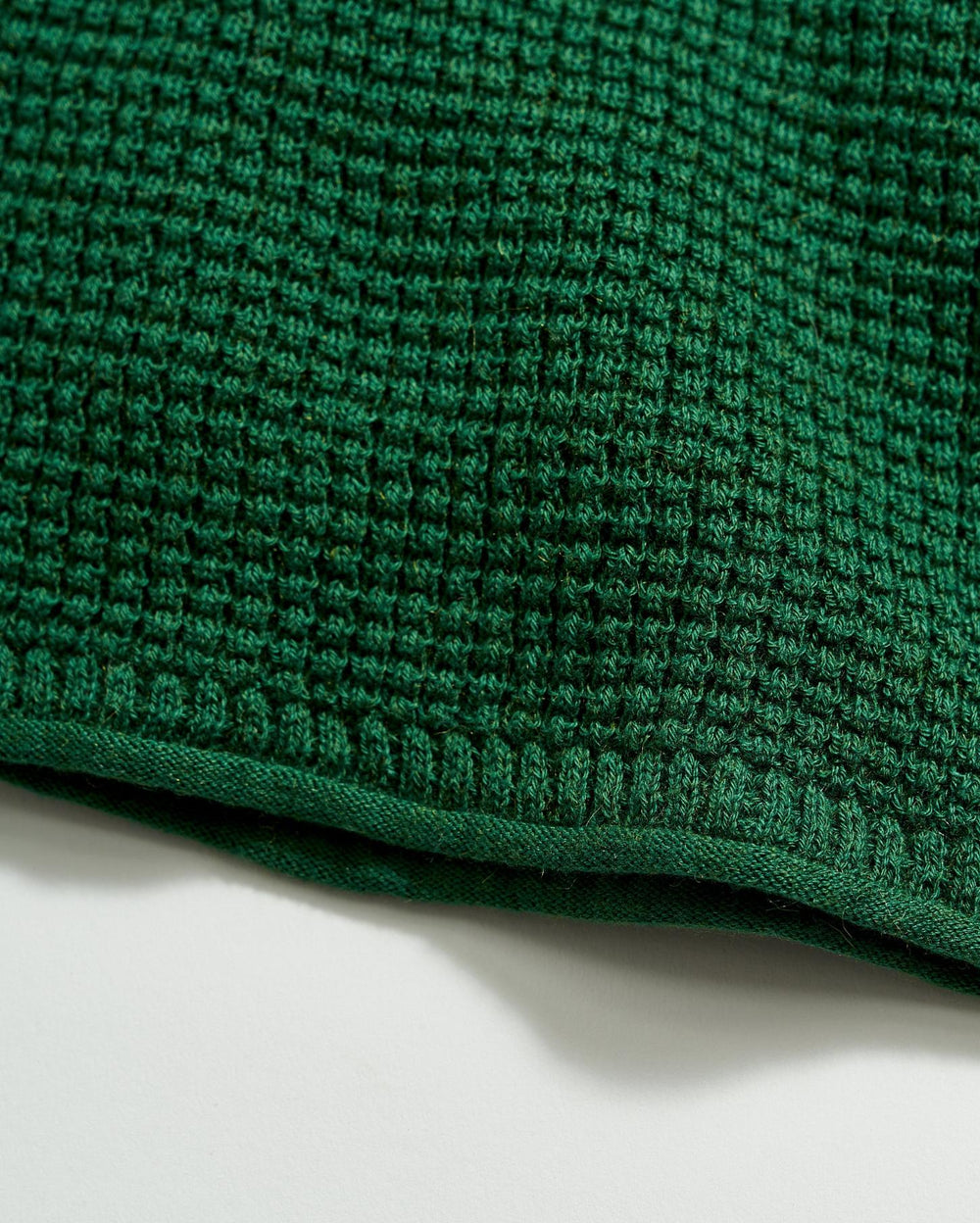 Men Mini Waffle Crew Emerald | Billy Reid Sweaters &amp; Sweatshirts