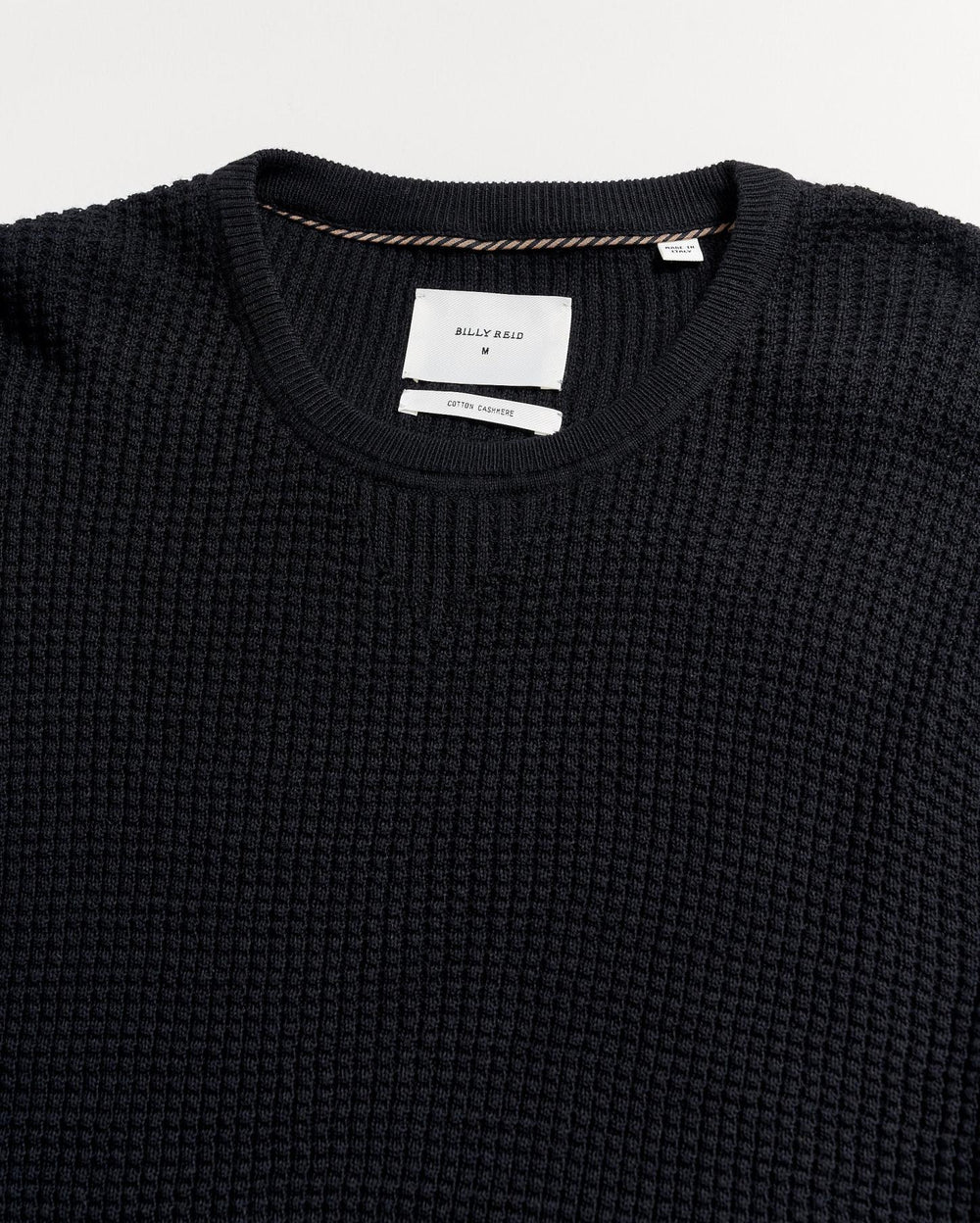 Men Mini Waffle Crew Midnight | Billy Reid Sweaters &amp; Sweatshirts