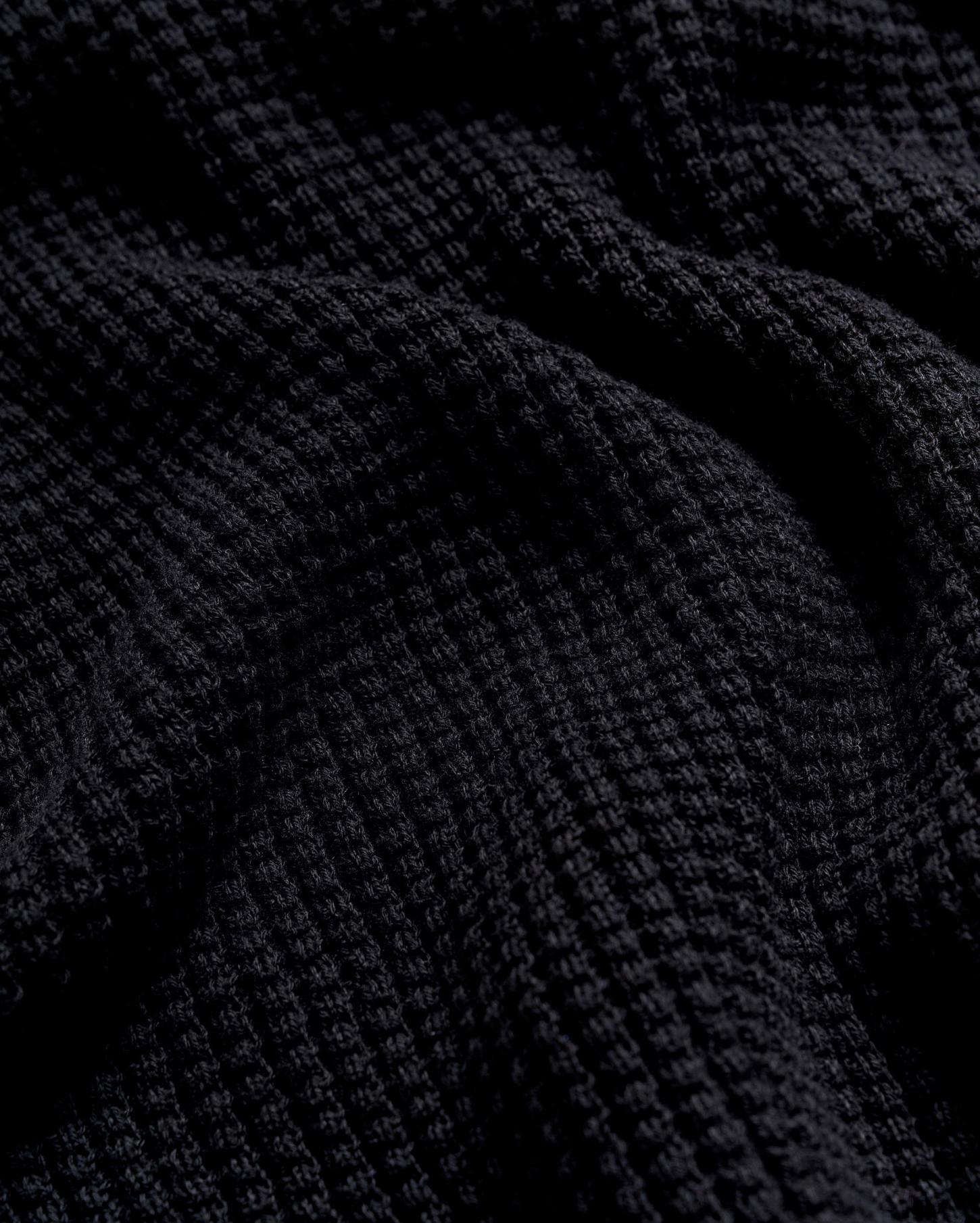 Men Mini Waffle Crew Midnight | Billy Reid Sweaters &amp; Sweatshirts