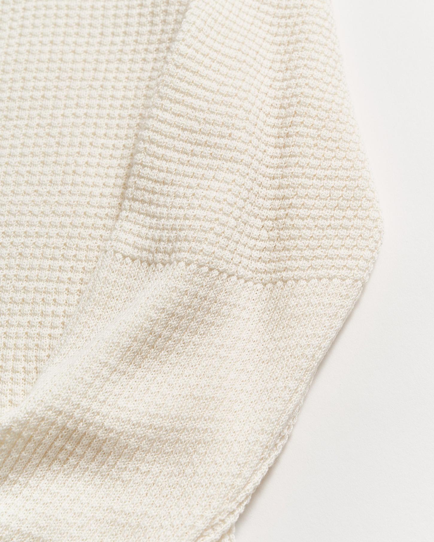 Men Mini Waffle Crew White | Billy Reid Sweaters &amp; Sweatshirts