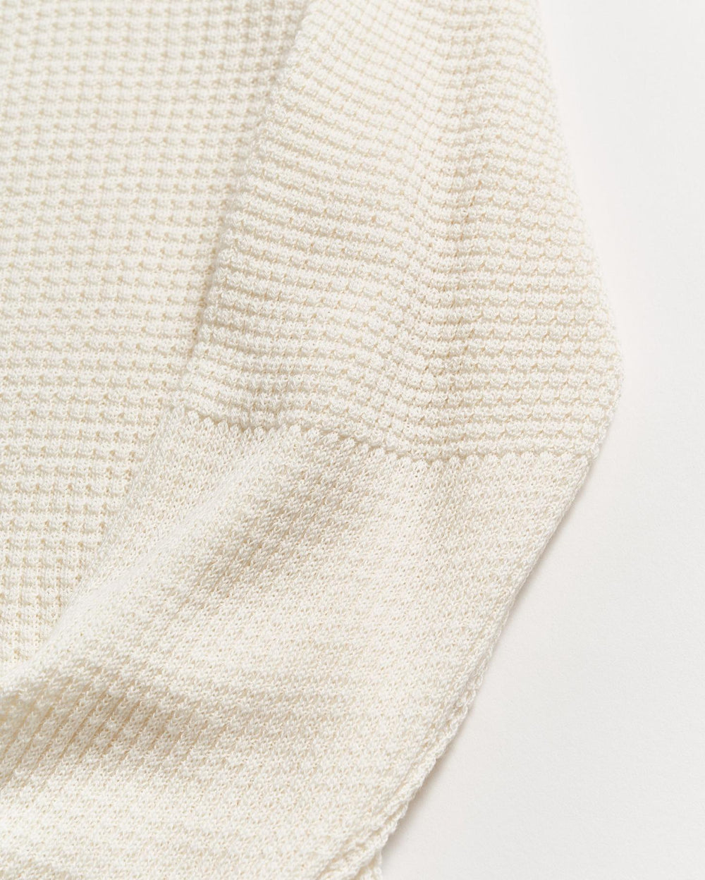 Men Mini Waffle Crew White | Billy Reid Sweaters &amp; Sweatshirts