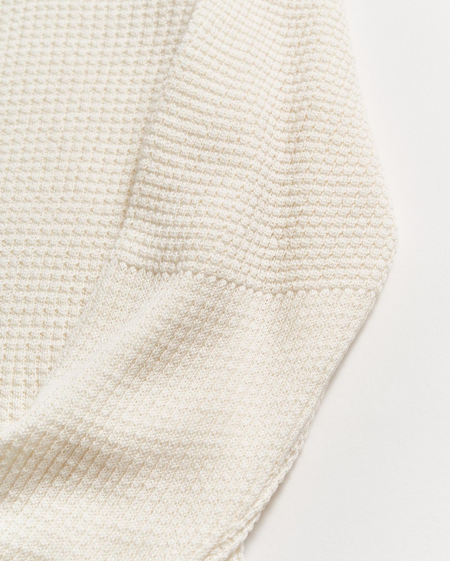 Men Mini Waffle Crew White | Billy Reid Sweaters &amp; Sweatshirts