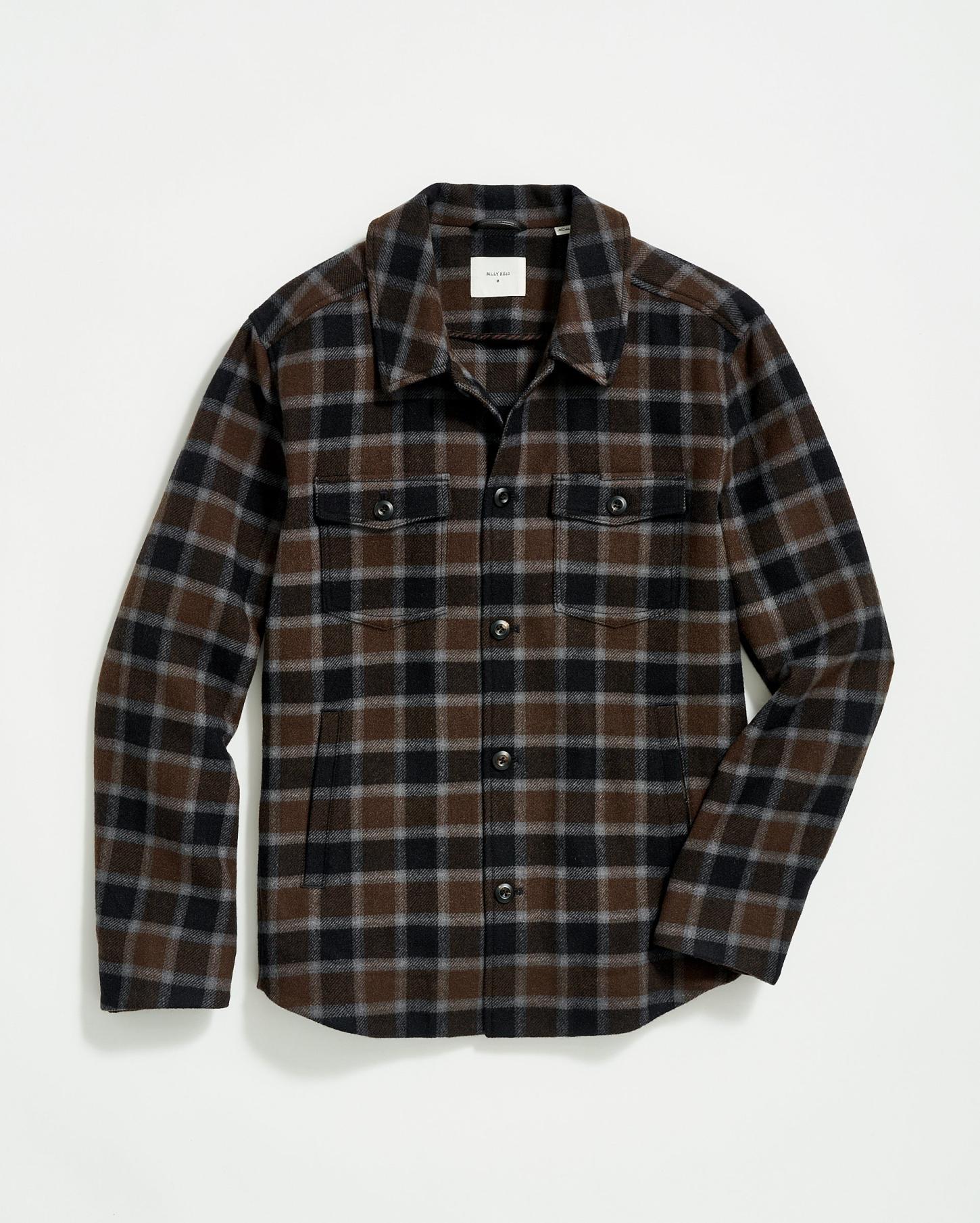 Men Mo Shirt Jacket Olive/multi | Billy Reid Jackets &amp; Outerwear