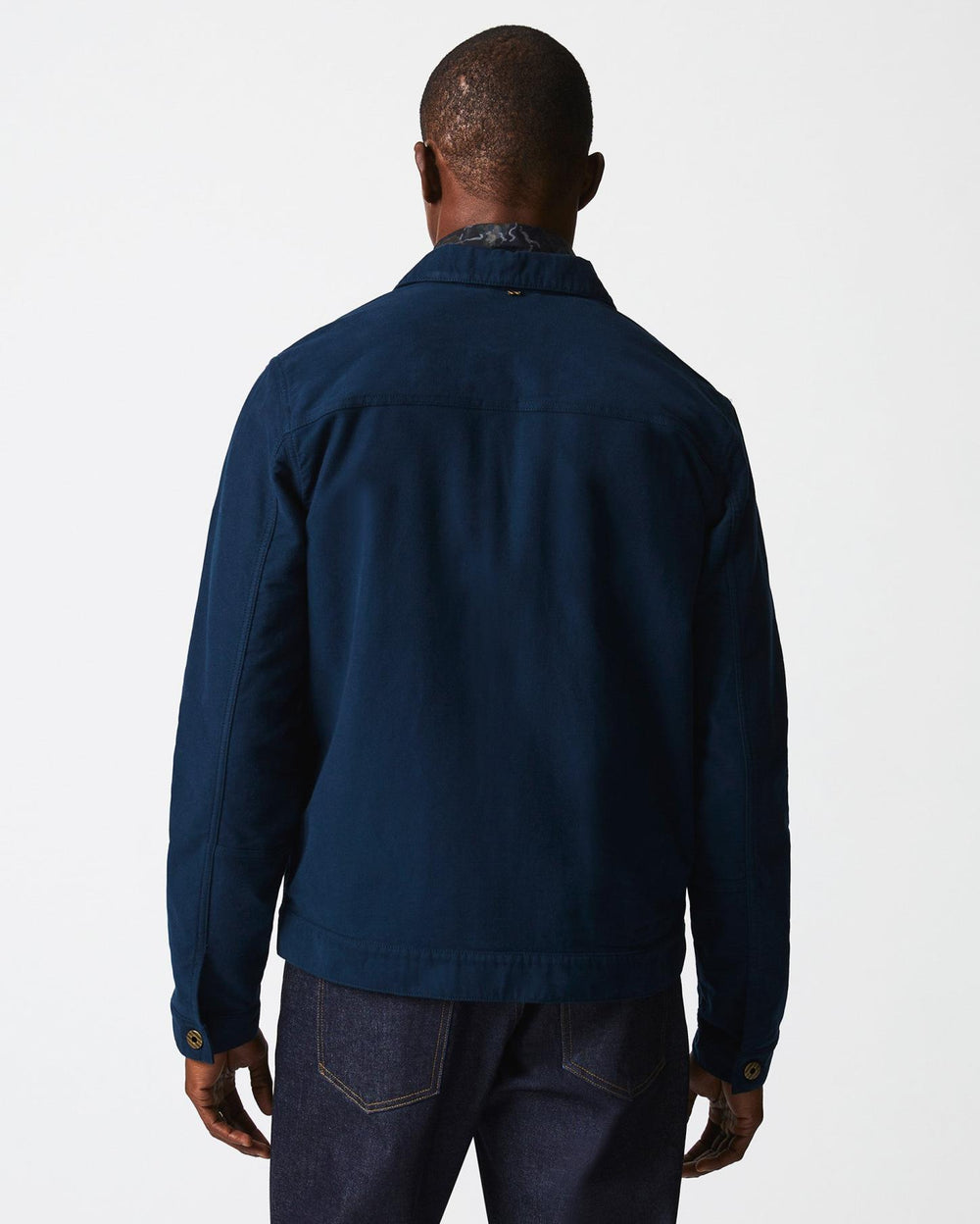 Men Moleskin Tupelo Trucker Jacket Carbon Blue | Billy Reid Jackets &amp; Outerwear