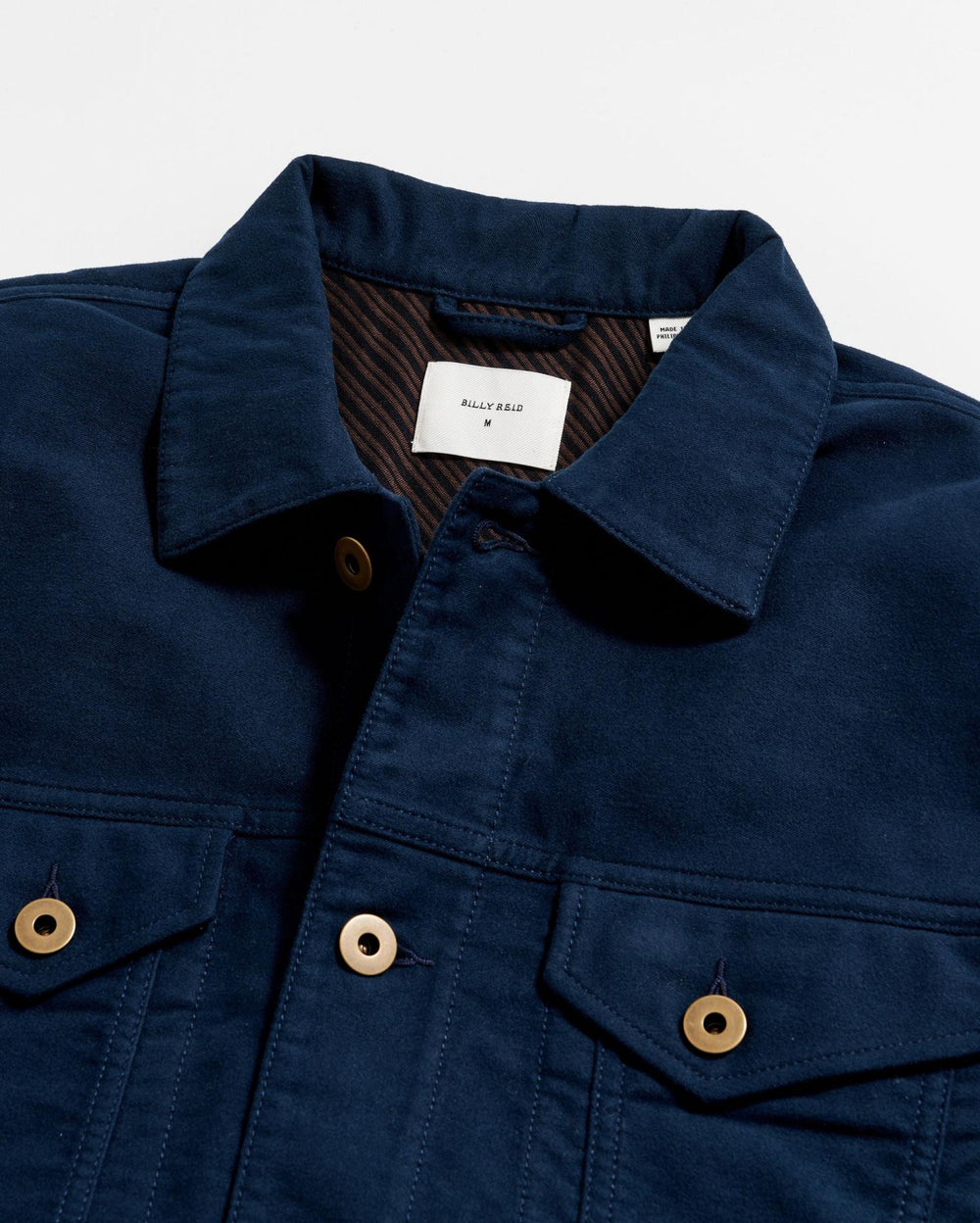 Men Moleskin Tupelo Trucker Jacket Carbon Blue | Billy Reid Jackets &amp; Outerwear